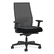 HON Ignition 2.0 4-Way Stretch Mid-Back Mesh Task Chair, Red Adjustable Lumbar Support, Black (HONI2MM2AMC10YT)
