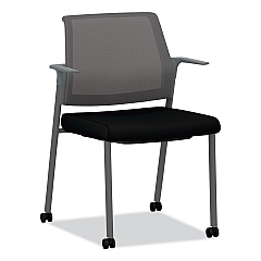 HON Cipher Mesh Back Guest Chair, 24.25" x 24.13" x 33.5", Black Seat, Charcoal Back, Charcoal Base (HONCFRGFHCC10P7)