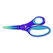 Fiskars Big Kid Ombre Scissors, Pointed Tip, 7.5" Long, 3.5" Cut Length, Straight Purple/Turquoise Handle (1067127)