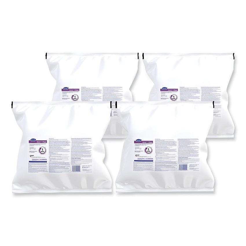 Diversey Oxivir 1 Wipes, 1-Ply, 11 x 12, Cherry Almond Scent, 160/Refill Pack, 4 Packs/Carton (DVO100850925)