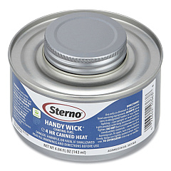 Sterno Handy Wick Chafing Fuel, Methanol, 4 Hour Burn, 4.84 oz Can, 24/Carton (STE10364)