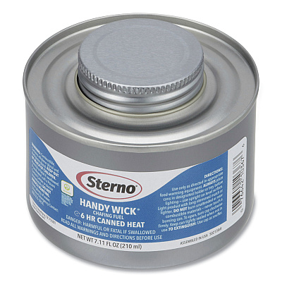 Sterno Handy Wick Chafing Fuel, Methanol, 6 Hour Burn, 7.11 oz Can, 24/Carton (STE10368)