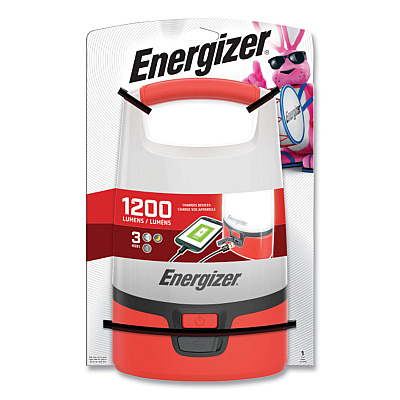 Energizer Vision LED USB Lantern, 4 D Batteries (Sold Separately), Red/White (EVEENALU451E)