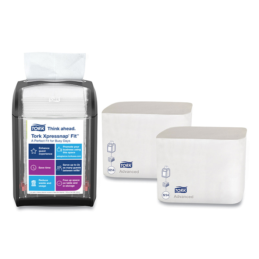 Tork Xpressnap Fit Starter Pack, 4 x 6 x 7, Black (TRK800723)