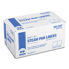 AmerCareRoyal Steam Pan Liners for 1/2-Size Pans, Includes Twist-Ties, 17" x 23.5", Clear, 250/Carton (RPPSPL2417)