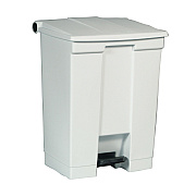 Rubbermaid Commercial Legacy Step-On Receptacle, 18 gal, Plastic, White (RCPFG614500WHT)