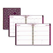 Blue Sky Gili Weekly/Monthly Planner, Jewel Tone Artwork, 11 x 8.5, Plum Cover, 12-Month (Jan to Dec): 2026 (117889)