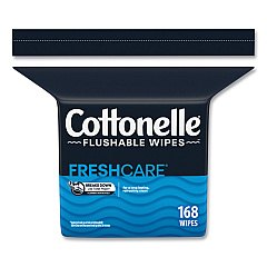 Cottonelle Fresh Care Flushable Cleansing Cloths, 1-Ply, 5 x 7.25, White, 168/Pack (KCC10358EA)