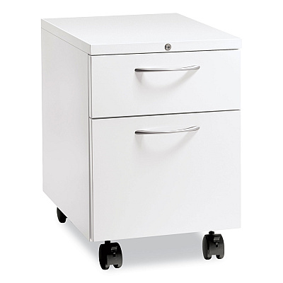 HON Flagship Mobile Pedestal, Left/Right, 2-Drawer: Box/File, Letter, White, 15 x 22.88 x 22 (HON15923ALPJW)