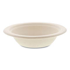 Boardwalk Bagasse PFAS-Free Dinnerware, Round Bowl, 12 oz, Tan, 1,000/Carton (BWKBOWL12NPFA)