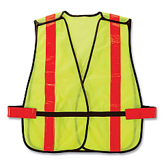 ergodyne GloWear 8080BAX Non-Certified X-Back Hi-Vis Safety Vest, Polyester, One Size Fits Most, Lime/Orange (EGO26040)