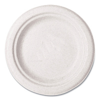 Vegware Nourish Molded Fiber Tableware, Compostable, Plate, Sugarcane, 6" dia, White, 1,000/Carton (VWP016NFA)