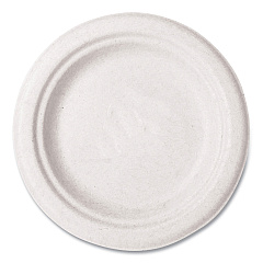 Vegware Nourish Molded Fiber Tableware, Compostable, Plate, 6" dia, White, 1,000/Carton (VEGWH06)