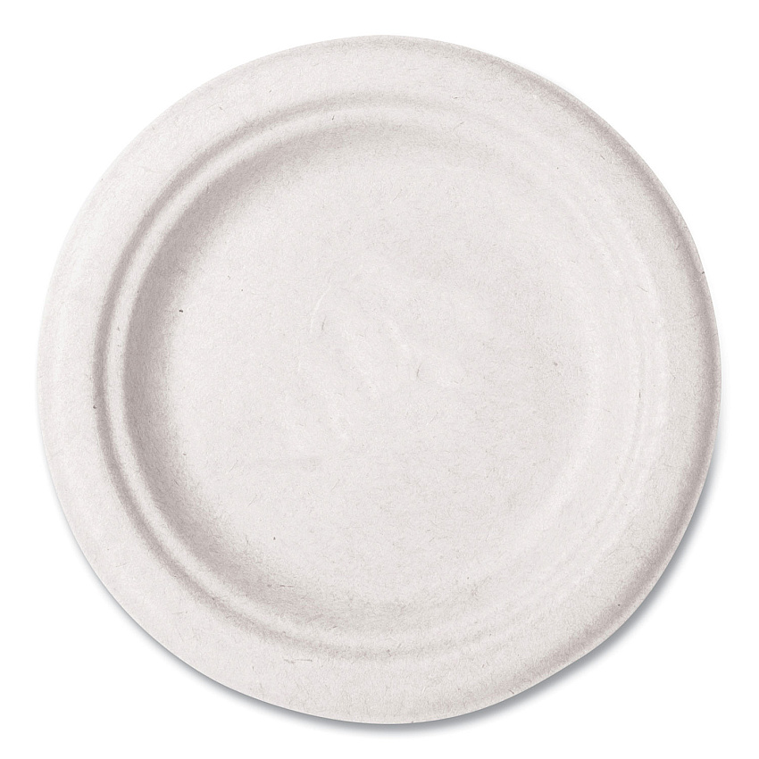 Vegware Nourish Molded Fiber Tableware, Compostable, Plate, 6" dia, White, 1,000/Carton (VEGWH06)