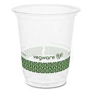 Vegware 76-Series Cold Cup, Compostable, 7 oz, Clear/Green, 1,000/Carton (VEGR200G)