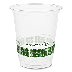 Vegware 76-Series Cold Cup, Compostable, 7 oz, Clear/Green, 1,000/Carton (VEGR200G)
