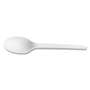 Vegware White CPLA Cutlery, Compostable, Spoon, 1,000/Carton (VEGVWSP65)