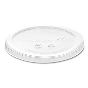 Vegware Round Deli Pot Lids, Compostable, For 8 oz to 32 oz Deli Containers, Plastic, 500/Carton (VEGVDC120H)