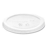 Vegware Round Deli Pot Lids, Compostable, For 8 oz to 32 oz Deli Containers, Plastic, 500/Carton (VEGVDC120H)