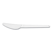 Vegware White CPLA Cutlery, Compostable, Knife, 1,000/Carton (VEGVWKN65)