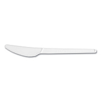 Vegware White CPLA Cutlery, Compostable, Knife, 1,000/Carton (VEGVWKN65)