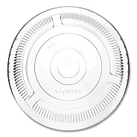 Vegware 96 Series Cold Cup Lids, Compostable, Fits 96-Series Cups,1,000/Carton (VEGC96FCH)