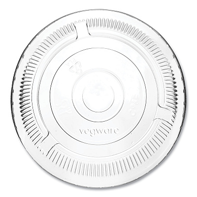 Vegware 96 Series Cold Cup Lids, Compostable, Fits 96-Series Cups,1,000/Carton (VEGC96FCH)