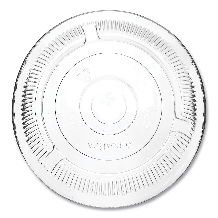 Vegware 96 Series Cold Cup Lids, Compostable, Fits 96-Series Cups,1,000/Carton (VEGC96FCH)