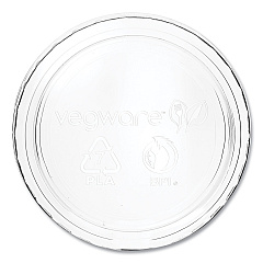 Vegware Portion Pot Lids, Compostable, Fits 2 oz to 4 oz Portion Pots, Clear, 2,000/Carton (VEGCF736)