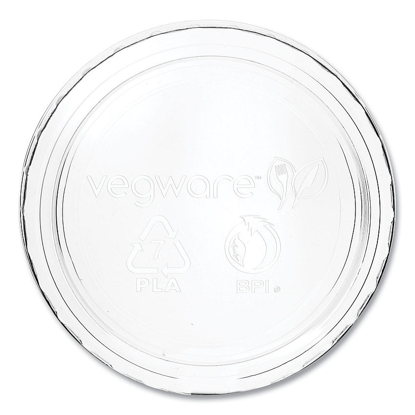 Vegware Portion Pot Lids, Compostable, Fits 2 oz to 4 oz Portion Pots, Clear, 2,000/Carton (VEGCF736)