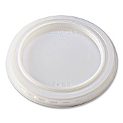 Fabri-Kal Portion Cup Lids, Fits 1 oz Squat Portion Cups, Clear, 125/Sleeve, 20 Sleeves/Carton (FABL100PCS)