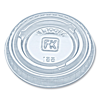Fabri-Kal Portion Cup Lids, Fits 0.75 oz to 1 oz Portion Cups, Clear, 2,500/Carton (FABXL100PC)