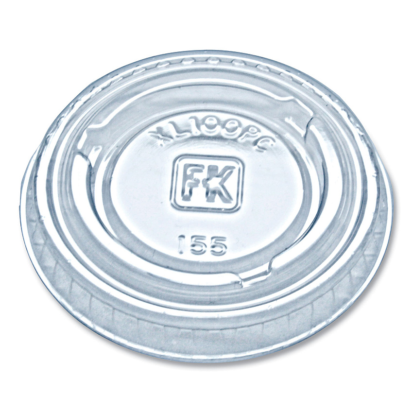 Fabri-Kal Portion Cup Lids, Fits 0.75 oz to 1 oz Portion Cups, Clear, 2,500/Carton (FABXL100PC)