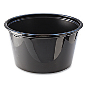 Fabri-Kal Portion Cups, 4 oz, Black, 125/Sleeve, 20 Sleeves/Carton (FABPC400B)