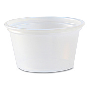 Fabri-Kal Portion Cups, 0.75 oz, Translucent, 125/Sleeve, 20 Sleeve/Carton (FABPC075)