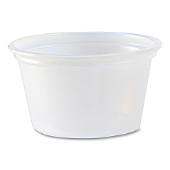 Fabri-Kal Portion Cups, 0.75 oz, Translucent, 125/Sleeve, 20 Sleeve/Carton (FABPC075)