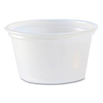 Fabri-Kal Portion Cups, 0.75 oz, Translucent, 125/Sleeve, 20 Sleeve/Carton (FABPC075)