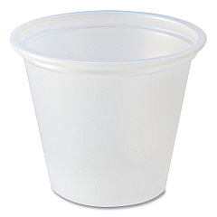 Fabri-Kal Portion Cups, 1 oz, Translucent, 250/Sleeve, 10 Sleeve/Carton (FABPC100)