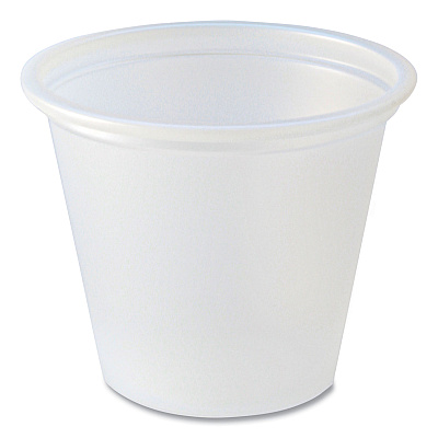Fabri-Kal Portion Cups, 1 oz, Translucent, 250/Sleeve, 10 Sleeve/Carton (FABPC100)