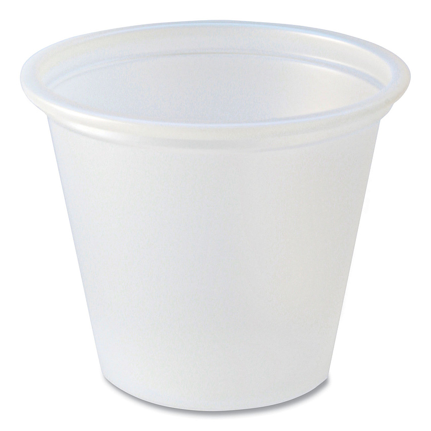 Fabri-Kal Portion Cups, 1 oz, Translucent, 250/Sleeve, 10 Sleeve/Carton (FABPC100)