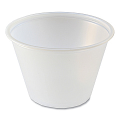 Fabri-Kal Portion Cups, 2.5 oz, Translucent, 125/Sleeve, 20 Sleeve/Carton (FABPC250)