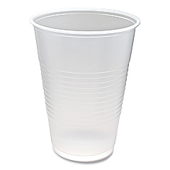 Fabri-Kal RK Ribbed Cold Drink Cups, 10 oz, Clear, 100/Sleeve, 25 Sleeves/Carton (FABRK10)
