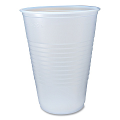 Fabri-Kal RK Ribbed Cold Drink Cups, 14 oz, Clear, 50/Sleeve, 20 Sleeves/Carton (FABRK14)
