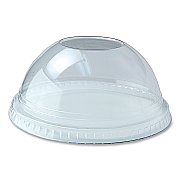 Fabri-Kal Kal-Clear/Nexclear Drink Cup Lids, Dome Lid with 1" Hole, Fits 5 oz to 24 oz Cups, Clear, 1,000/Carton (FABDLKC1624)