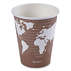 Eco-Products World Art Renewable and Compostable Hot Cups, 8 oz, Plum, 50/Pack (ECOEPBHC8WAPK)