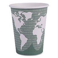 Eco-Products World Art Renewable and Compostable Hot Cups, 12 oz, Gray, 50/Pack (ECOEPBHC12WAPK)