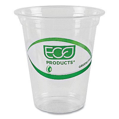Eco-Products GreenStripe Renewable and Compostable Cold Cups Convenience Pack, Clear, 16 oz, 50/Pack (ECOEPCC16GSPK)