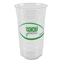 Eco-Products GreenStripe Renewable and Compostable PLA Cold Cups, 24 oz, 50/Pack, 20 Packs/Carton (ECOEPCC24GS)