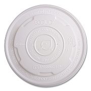 Eco-Products World Art PLA-Laminated Soup Container Lids for 12 oz, 16 oz, 32 oz, White, Plastic, 50/Pack, 10 Packs/Carton (ECOEPECOLIDSPL)