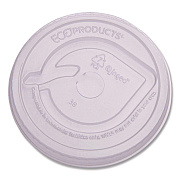 Eco-Products GreenStripe Cold Cup Flat Lids, Fits 9 oz to 24 oz Cups, Clear, 100/Pack, 10 Packs/Carton (ECOEPFLCC)